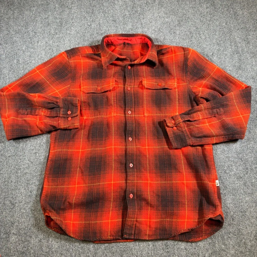 The North Face Arroyo Flannel Shirt Mens XL Red Plaid Long Sleeve Heavyweight